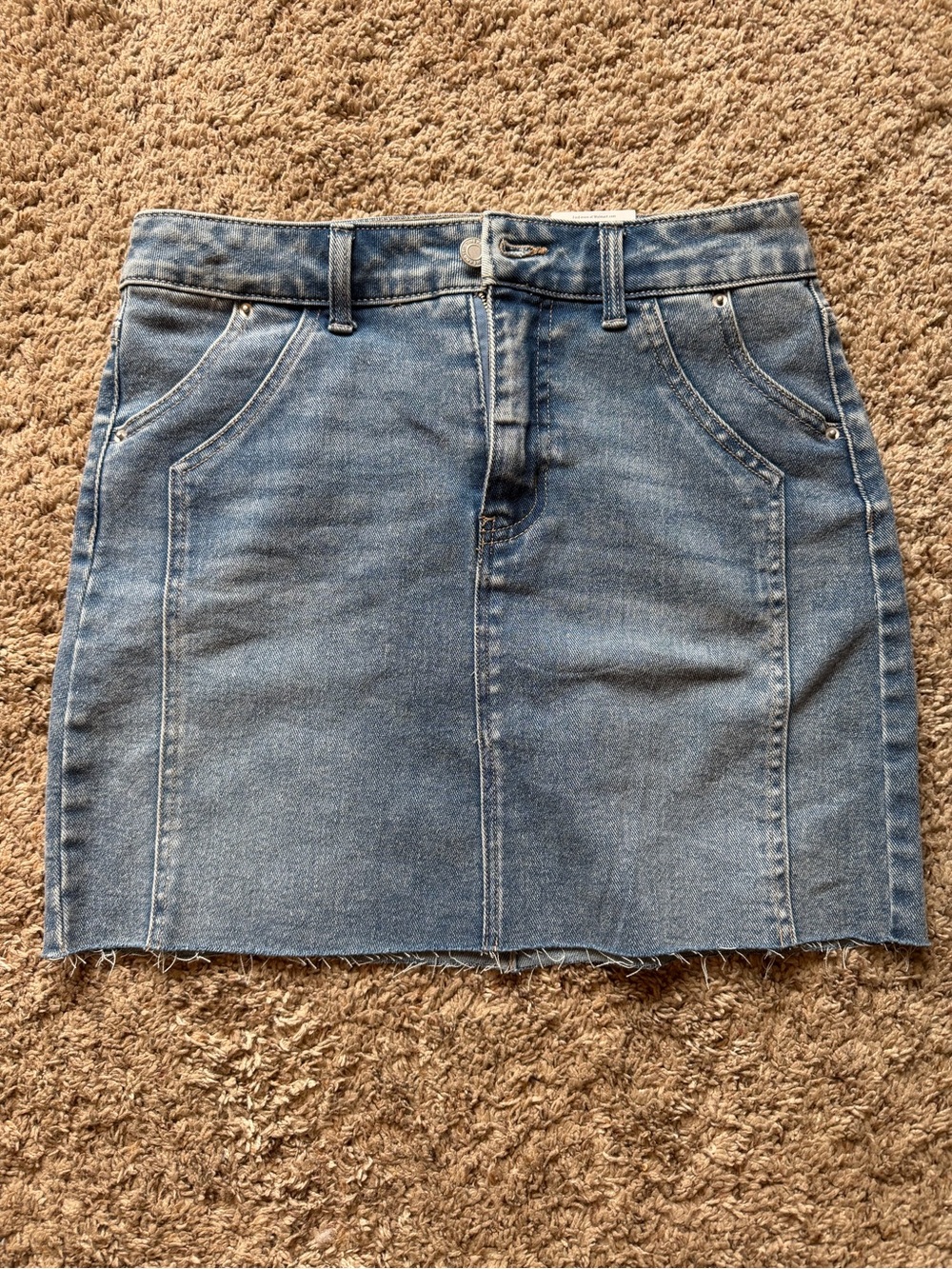 Time and Tru Light Blue Denim Mini Skirt